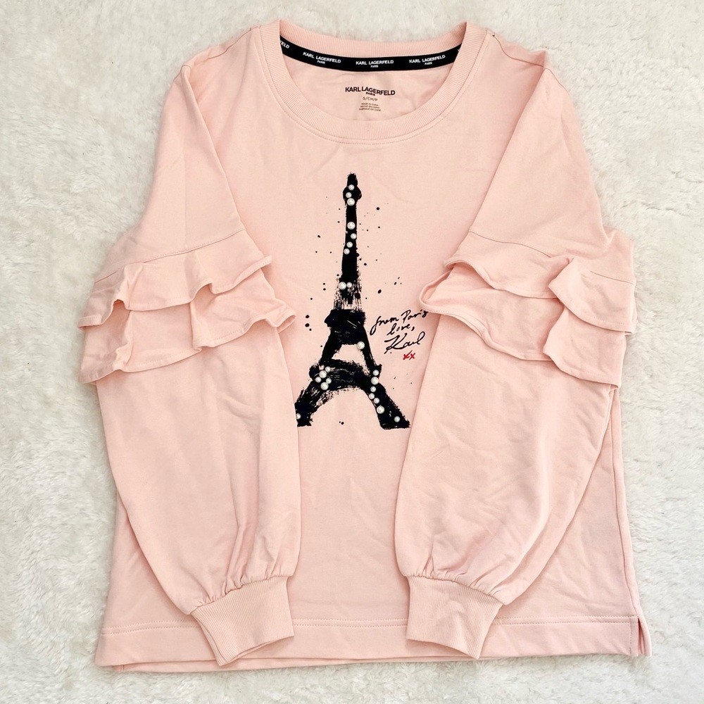 NWOT Karl Lagerfeld ruffle sweatshirt✨